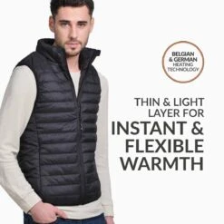 30seven Mens Heated Regular Fit Sleeveless Vest - 5 Volt -The Warming Store 30seven men s heated regular fit sleeveless vest 5 volt 116