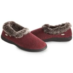 Acorn Womens Chinchilla Collar Slippers -The Warming Store acorn women s chinchilla collar slippers 120
