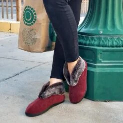 Acorn Womens Faux Fur Chinchilla Booties -The Warming Store acorn women s faux fur chinchilla booties 98