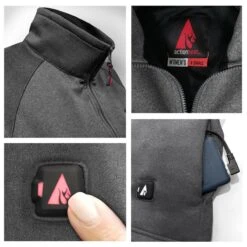 ActionHeat 5V Womens 1/2 Zip Pullover Battery Heated Shirt -The Warming Store actionheat 5v battery heated 1 2 zip pullover shirt women s 264