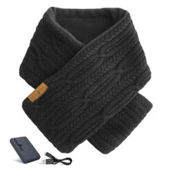 ActionHeat 5V Battery Heated Cable Knit Wrap Scarf 15 ActionHeat 5V Battery Heated Cable Knit Wrap Scarf -The Warming Store actionheat 5v battery heated cable knit wrap scarf 12