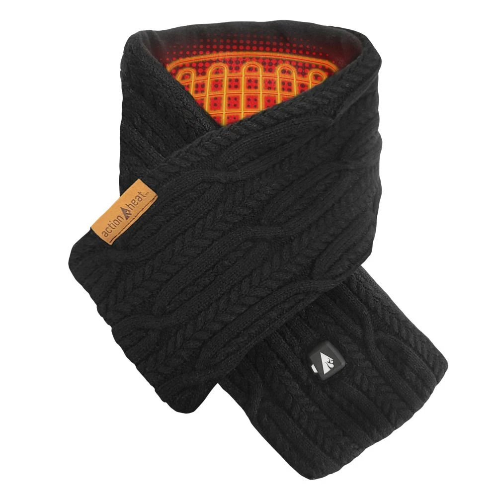 ActionHeat 5V Battery Heated Cable Knit Wrap Scarf 3 ActionHeat 5V Battery Heated Cable Knit Wrap Scarf