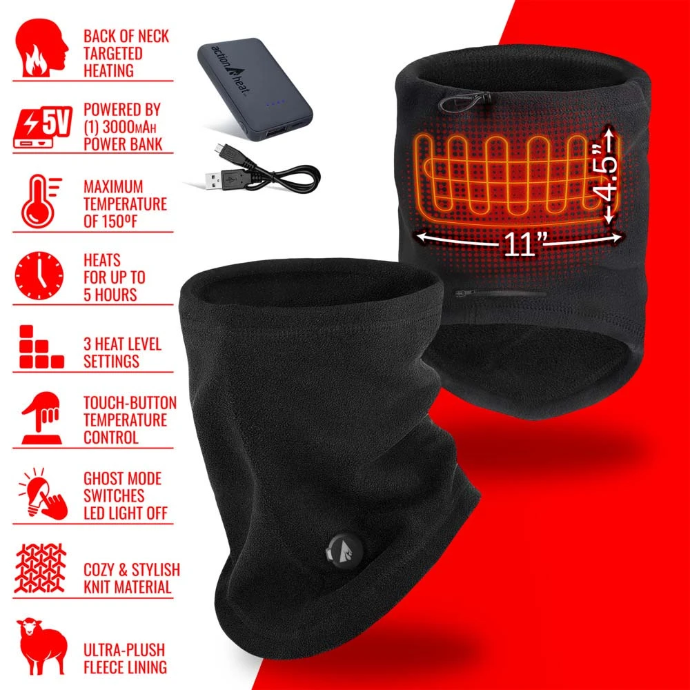 ActionHeat 5V Battery Heated Fleece Gaiter 8 ActionHeat 5V Battery Heated Fleece Gaiter - Image 6