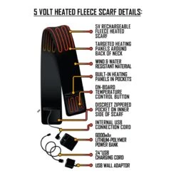 ActionHeat 5V Battery Heated Fleece Scarf 18 ActionHeat 5V Battery Heated Fleece Scarf -The Warming Store actionheat 5v battery heated fleece scarf 581