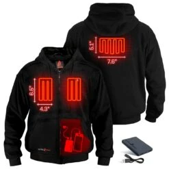 ActionHeat 5V Battery Heated Hoodie Sweatshirt -The Warming Store actionheat 5v battery heated hoodie 1205