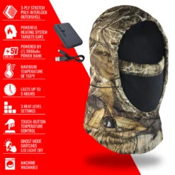 ActionHeat 5V Battery Heated Hunting Fleece Balaclava -The Warming Store actionheat 5v battery heated hunting fleece balaclava 31