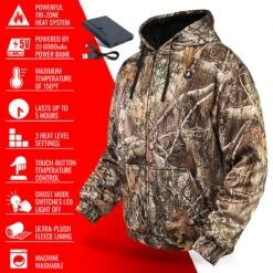 ActionHeat 5V Battery Heated Hunting Hoodie Jacket - Camouflage -The Warming Store actionheat 5v battery heated hunting hoodie jacket camouflage 38