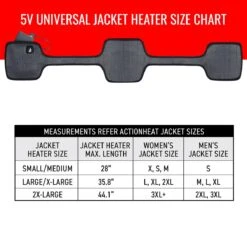 ActionHeat 5V Battery Heated Jacket Insert -The Warming Store actionheat 5v battery heated jacket insert 207