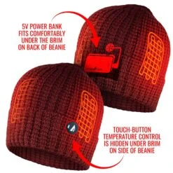 ActionHeat 5V Battery Heated Waffle Knit Hat -The Warming Store actionheat 5v battery heated waffle knit hat 10