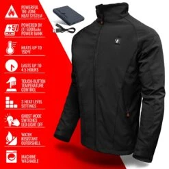 ActionHeat 5V Mens Softshell Battery Heated Jacket -The Warming Store actionheat 5v heated jacket 401