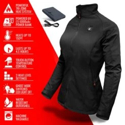 ActionHeat 5V Womens Softshell Battery Heated Jacket -The Warming Store actionheat 5v heated jacket women s 215