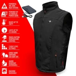 ActionHeat 5V Mens Softshell Battery Heated Vest -The Warming Store actionheat 5v heated vest 660