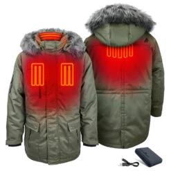 ActionHeat 5V Mens Battery Heated Parka Jacket -The Warming Store actionheat 5v men s battery heated parka jacket 12