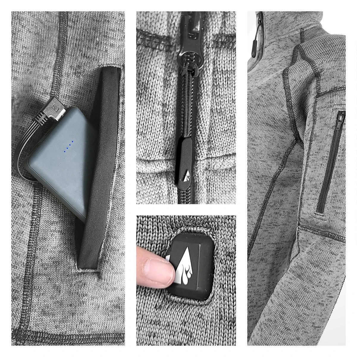 ActionHeat 5V Mens Battery Heated Sweater Jacket 8 ActionHeat 5V Mens Battery Heated Sweater Jacket - Image 6