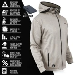 ActionHeat 5V Mens Slim Fit Battery Heated Hoodie 14 ActionHeat 5V Mens Slim Fit Battery Heated Hoodie -The Warming Store actionheat 5v men s slim fit battery heated hoodie 27