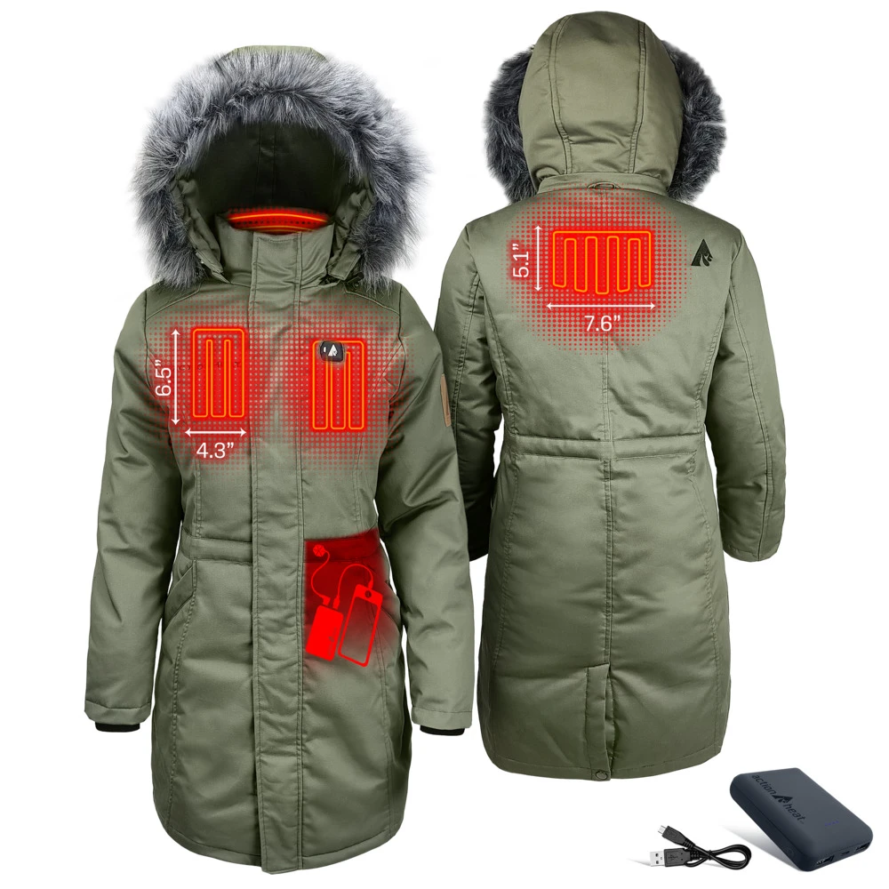 ActionHeat 5V Womens Battery Heated Parka Jacket 5 ActionHeat 5V Womens Battery Heated Parka Jacket - Image 3