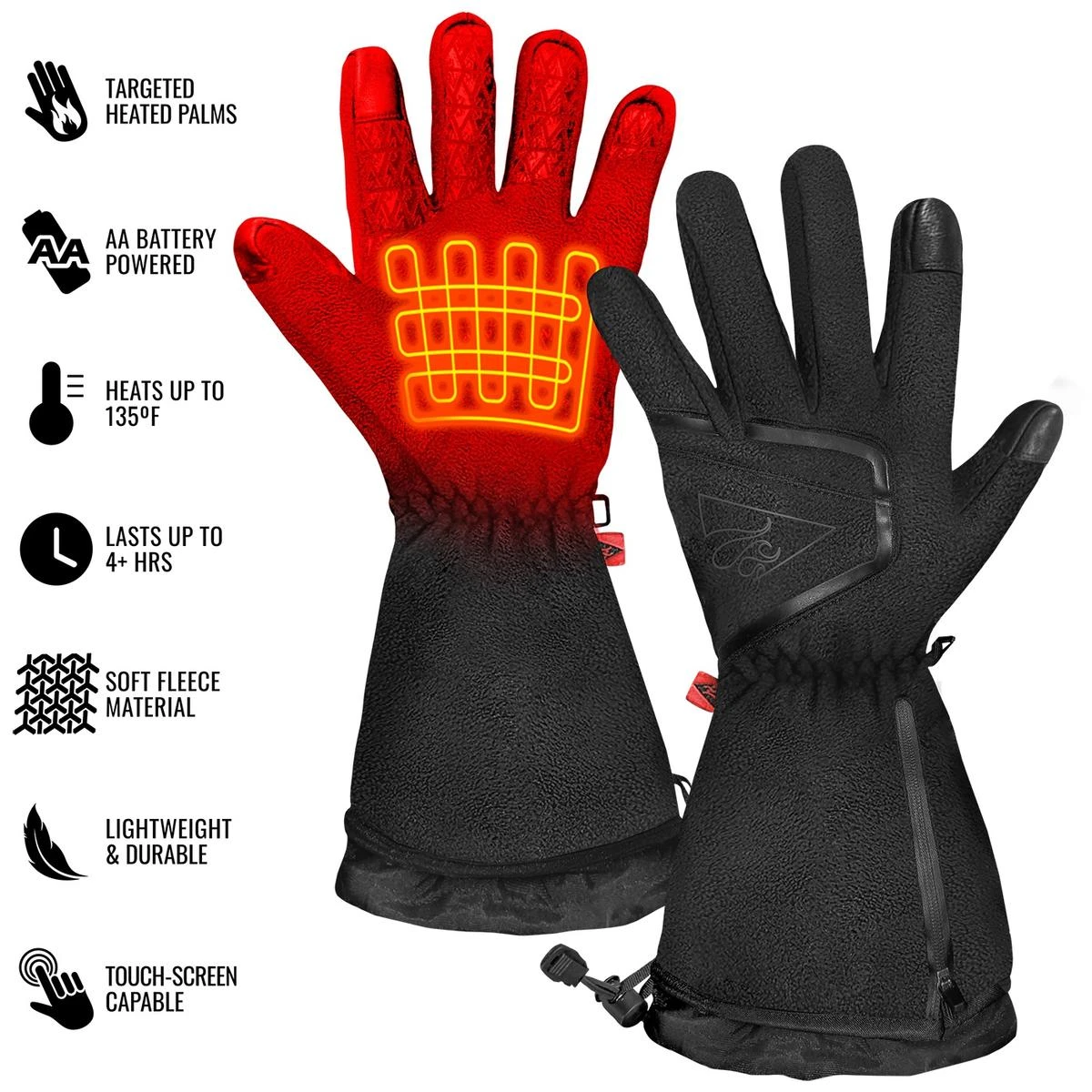 ActionHeat AA Mens Fleece Heated Gloves 2.0 5 ActionHeat AA Mens Fleece Heated Gloves 2.0 - Image 3