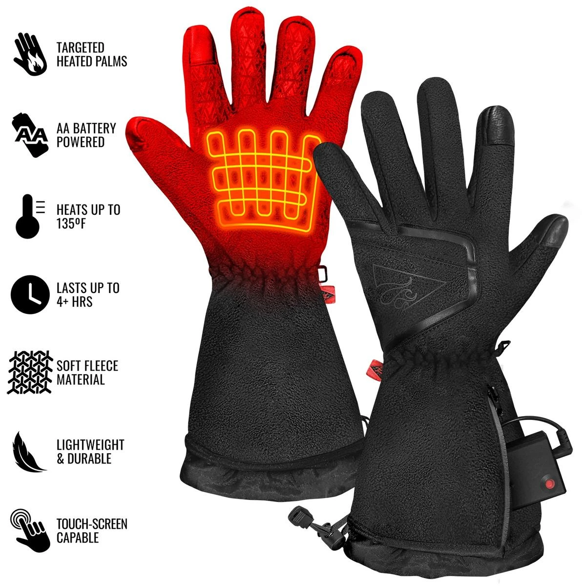ActionHeat AA Mens Fleece Heated Gloves 2.0 7 ActionHeat AA Mens Fleece Heated Gloves 2.0 - Image 5
