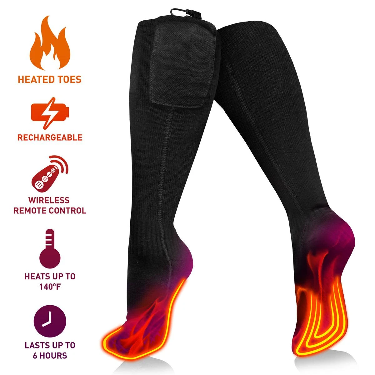 Aheata 5V Battery Heated Socks With Remote Control 5 Aheata 5V Battery Heated Socks With Remote Control - Image 3