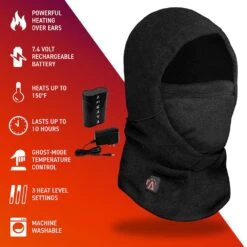 Aheata 7V Battery Heated Balaclava -The Warming Store aheata 7v battery heated balaclava 12