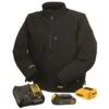 DeWalt 20V Soft Shell Heated Work Jacket With Battery Kit -The Warming Store dewalt 20v 12v max lithium ion soft shell heated jacket kit 94