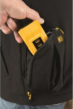 DeWalt 20V Soft Shell Heated Work Jacket With Battery Kit -The Warming Store dewalt 20v 12v max lithium ion soft shell heated jacket kit 97