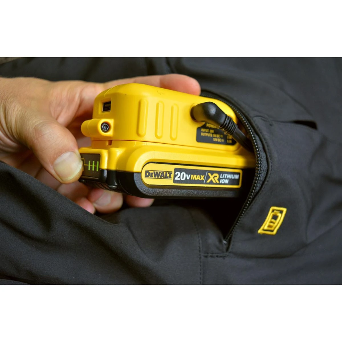 DeWalt 20V MAX XR Lithium Ion Lightweight Heated Soft Shell Work Jacket With Battery Kit 8 DeWalt 20V MAX XR Lithium Ion Lightweight Heated Soft Shell Work Jacket With Battery Kit - Image 6