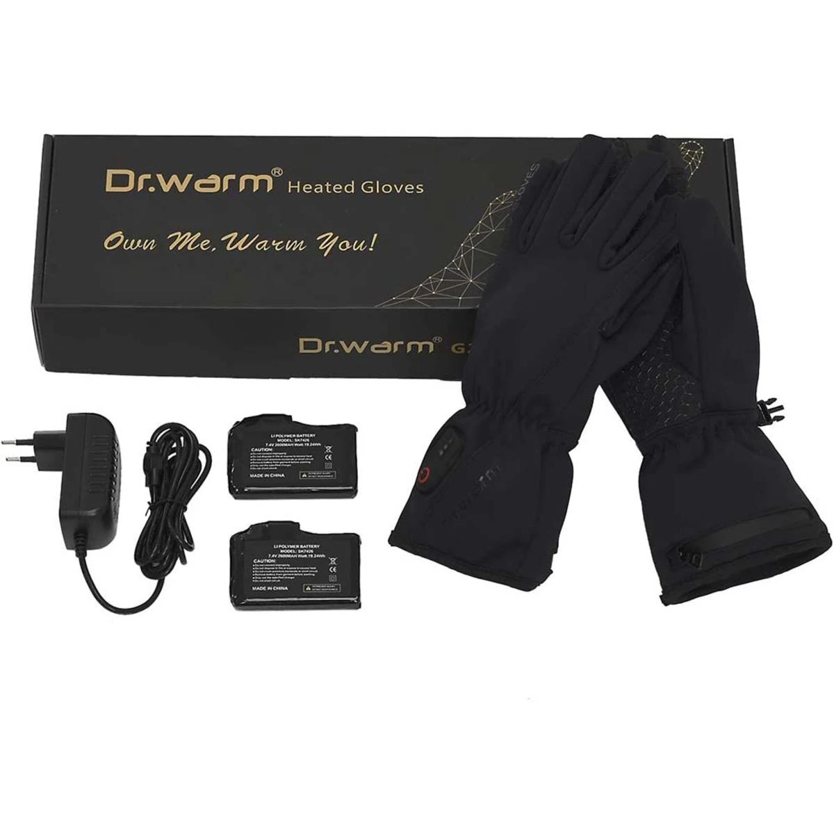 Dr.Warm Unisex Windproof Touchscreen Anti-Skip Rechargeable Heated Gloves Liners 8 Dr.Warm Unisex Windproof Touchscreen Anti-Skip Rechargeable Heated Gloves Liners - Image 6