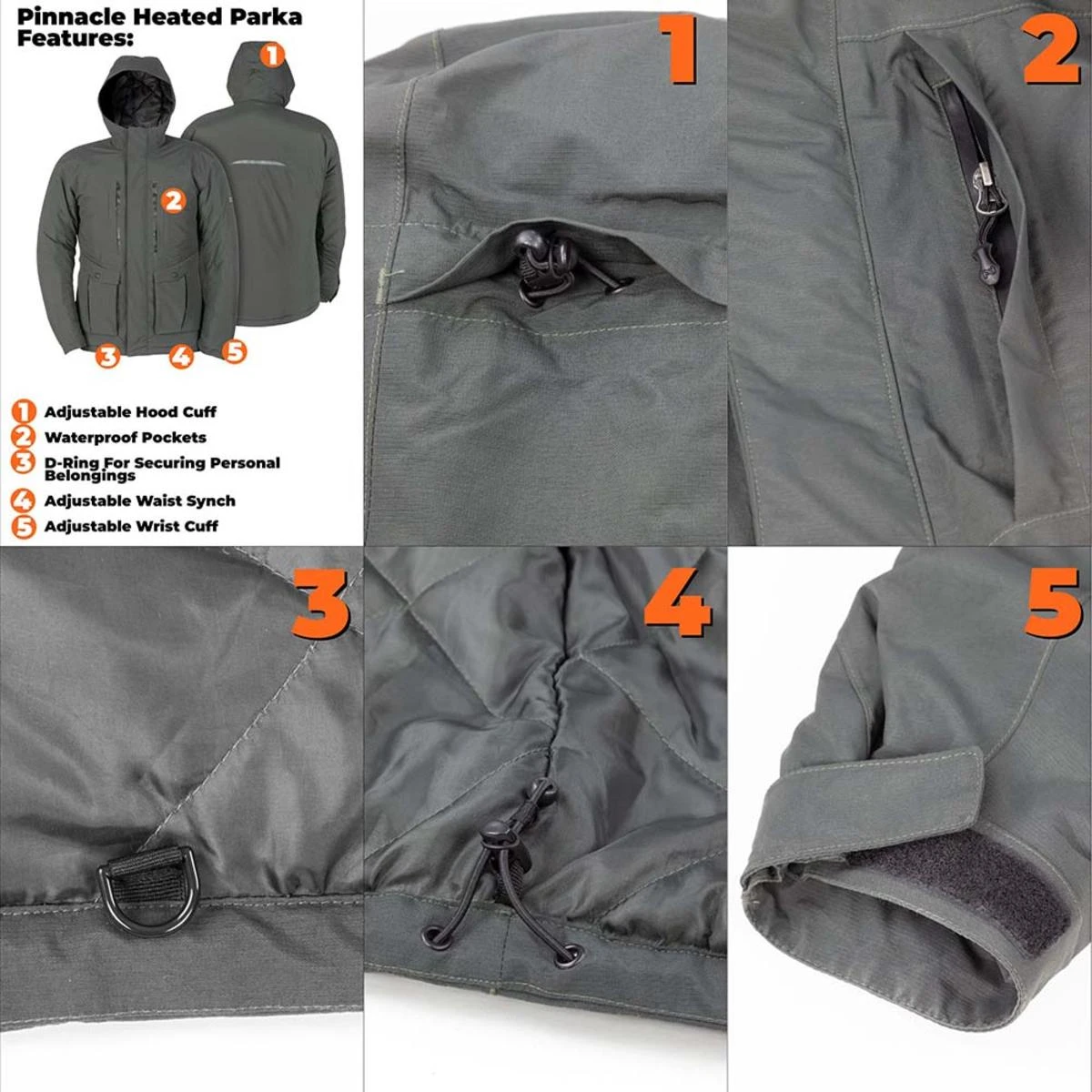 Fieldsheer Mobile Warming 12V Mens Pinnacle Parka Heated Jacket 7 Fieldsheer Mobile Warming 12V Mens Pinnacle Parka Heated Jacket - Image 5