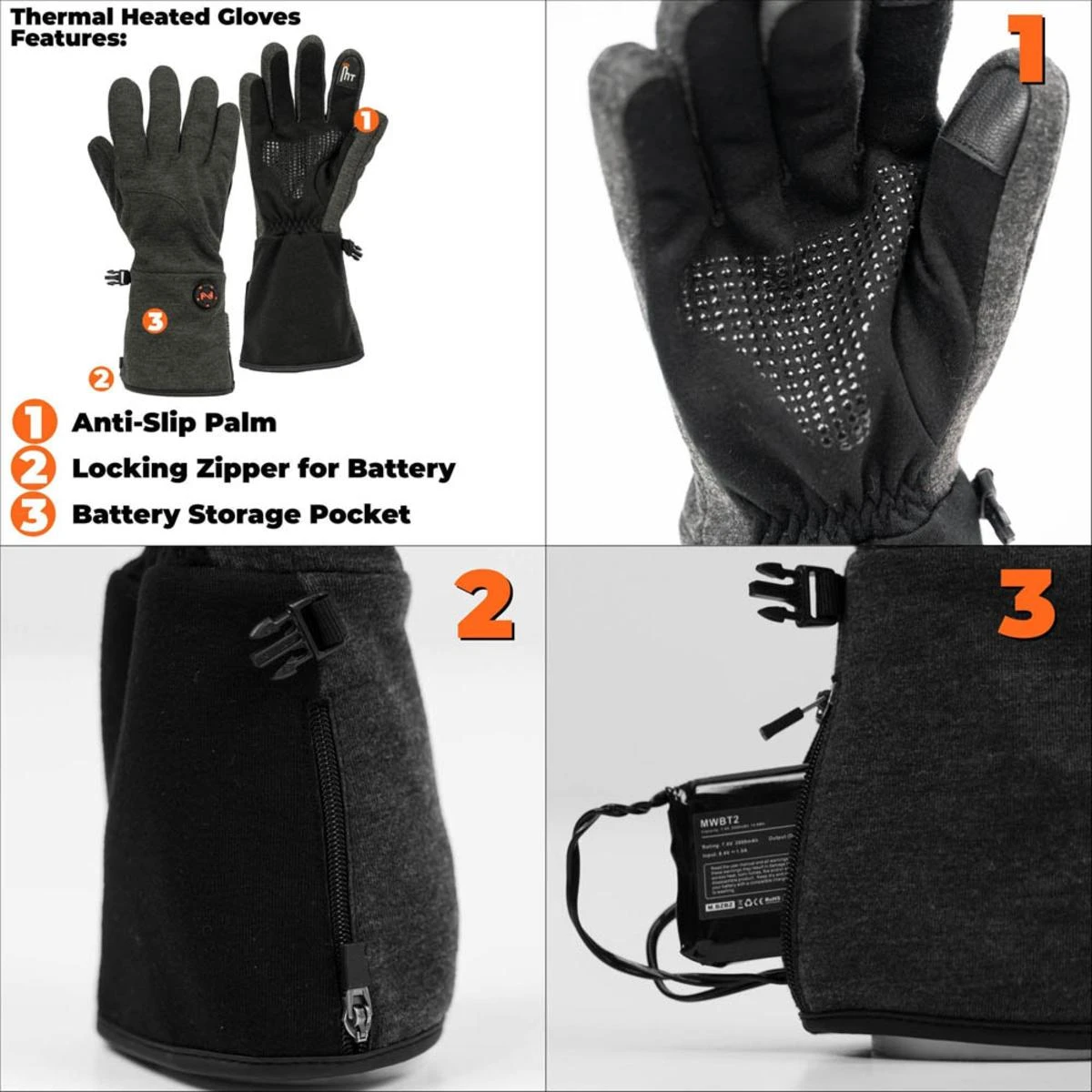 Fieldsheer Mobile Warming 7.4V Womens Thermal Heated Gloves 4 Fieldsheer Mobile Warming 7.4V Womens Thermal Heated Gloves - Image 2