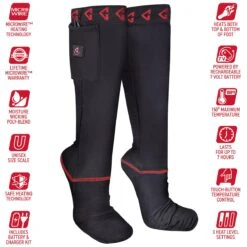 Gerbing 7V Battery Heated Sock Liners -The Warming Store gerbing 7v full foot heated sock liners 108