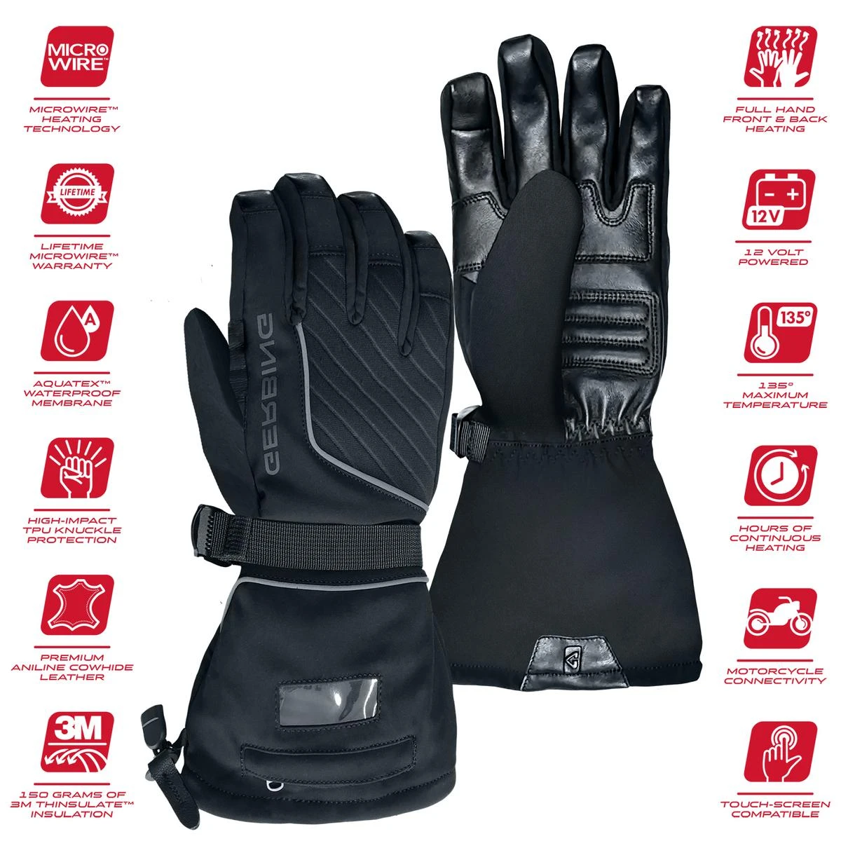 Gerbing GT5 12V Hybrid Heated Motorcycle Gloves 6 Gerbing GT5 12V Hybrid Heated Motorcycle Gloves - Image 4