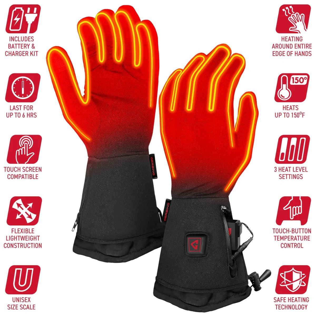 Gerbing Mens 7V Heated Glove Liners 5 Gerbing Mens 7V Heated Glove Liners - Image 3