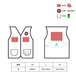 Glovii 7V Battery Heated Fleece Vest -The Warming Store glovii 7v battery heated fleece vest liner 26