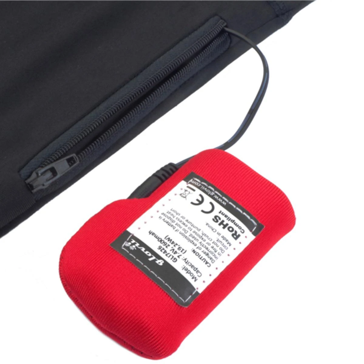 Glovii 7V Battery Heated Shirt - Black 4 Glovii 7V Battery Heated Shirt - Black - Image 2