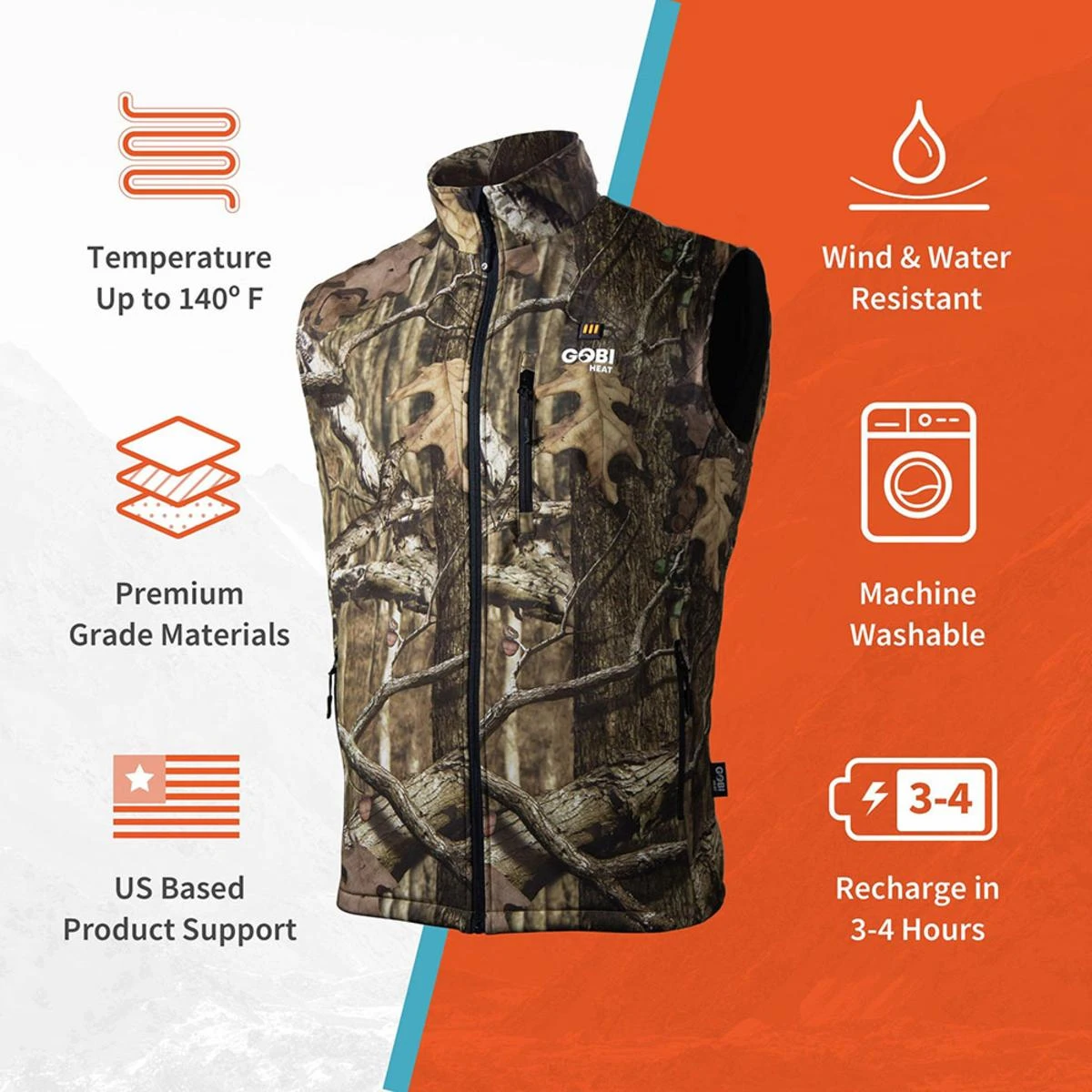 Gobi Heat Mens Colorado Heated Hunting Vest 9 Gobi Heat Mens Colorado Heated Hunting Vest - Image 7