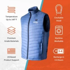 Gobi Heat Mens Dune 3 Zone Heated Vest -The Warming Store gobi heat men s dune 3 zone heated vest 278