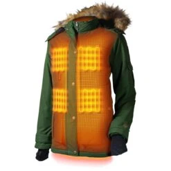 Gobi Heat Womens Arcadia 5 Zone Heated Parka Jacket -The Warming Store gobi heat women s arcadia 5 zone heated parka jacket 241