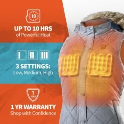 Gobi Heat Womens Cirrus Heated Vest -The Warming Store gobi heat women s cirrus heated vest 116