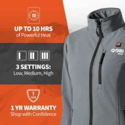 Gobi Heat Womens Sahara 3 Zone Heated Jacket -The Warming Store gobi heat women s sahara 3 zone heated jacket 329