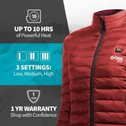 Gobi Heat Womens Wolf 3 Zone Heated Jacket -The Warming Store gobi heat women s wolf 3 zone heated jacket 238