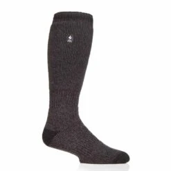 Heat Holders Mens Gabriel Original Twist Long Socks - Black/Grey