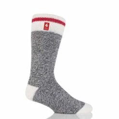 Heat Holders Mens Jeffrey Original Cream Block Twist Crew Socks
