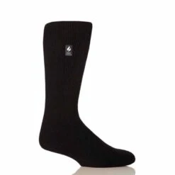 Heat Holders Mens Lite Dunlin Solid Crew Socks - Black