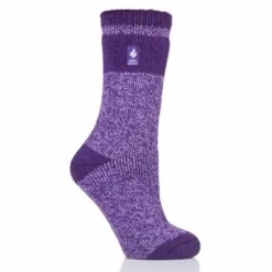 Heat Holders Womens Snowdrop Original Block Twist Crew Socks