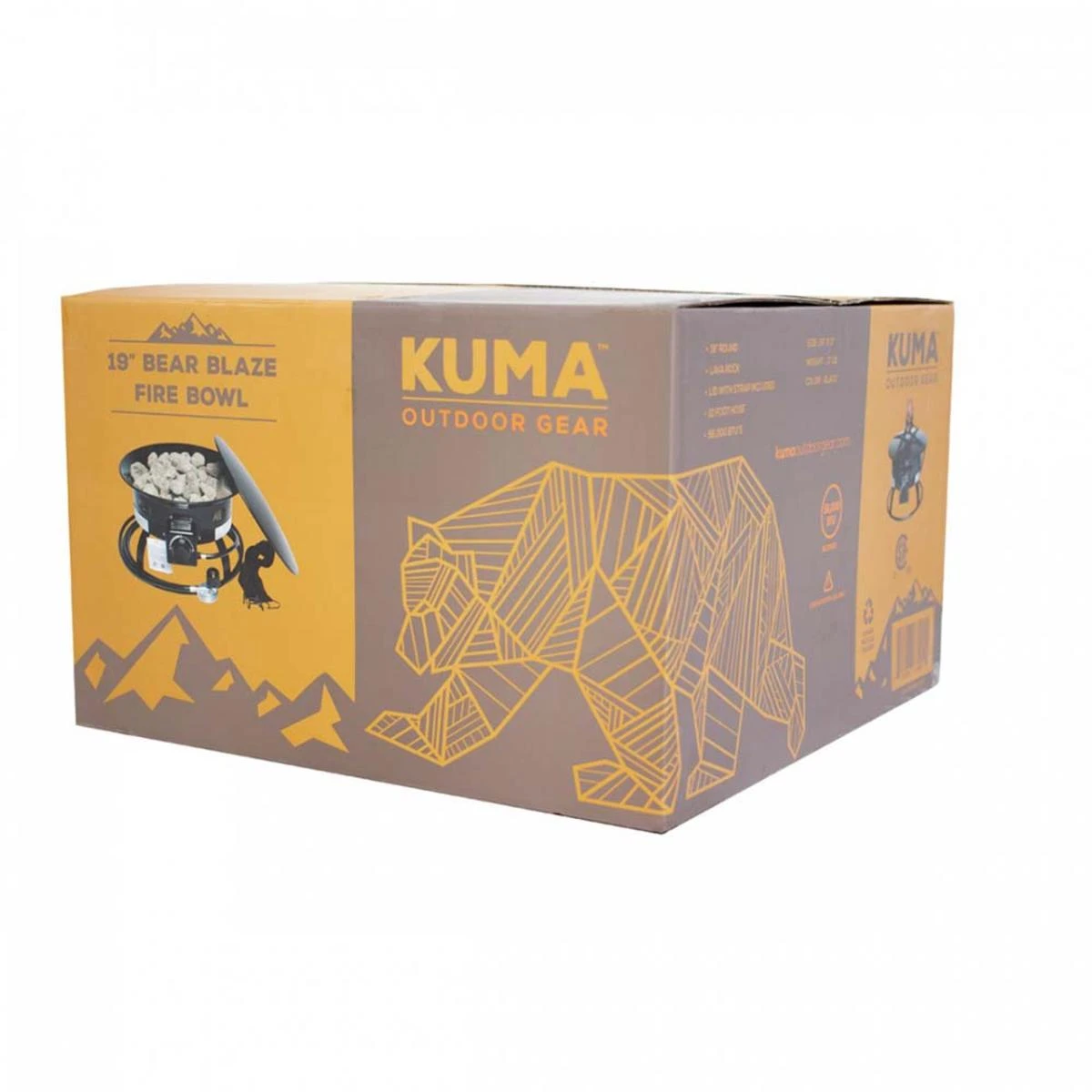 KUMA Outdoor Gear 19in Bear Blaze Fire Bowl - Graphite/Orange 5 KUMA Outdoor Gear 19in Bear Blaze Fire Bowl - Graphite/Orange - Image 3