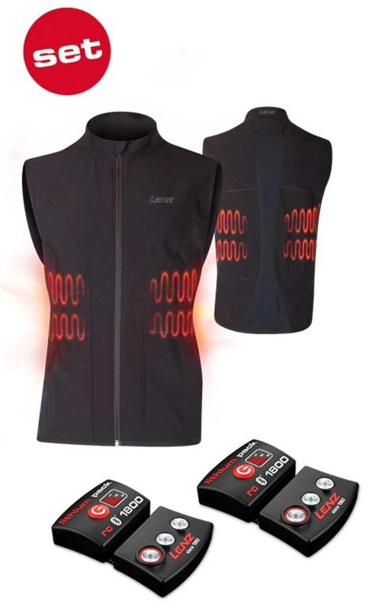 Lenz Heat Vest 1.0 For Men W/ RcB 1800 Battery Packs 3 Lenz Heat Vest 1.0 For Men W/ RcB 1800 Battery Packs