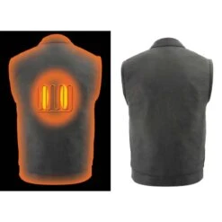 Milwaukee Leather 7.4V Mens Leather Club Style Vest With Heated And Cool Technology -The Warming Store milwaukee leather 7 4v men s leather club style vest with heated and cool technology 102