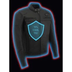 Milwaukee Leather 7.4V Mens True All Seasons Leather Jacket With Heated And Cool Technology -The Warming Store milwaukee leather 7 4v men s true all seasons leather jacket with heated and cool technology 100