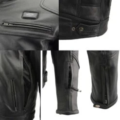 Milwaukee Leather 7.4V Mens True All Seasons Leather Jacket With Heated And Cool Technology -The Warming Store milwaukee leather 7 4v men s true all seasons leather jacket with heated and cool technology 102